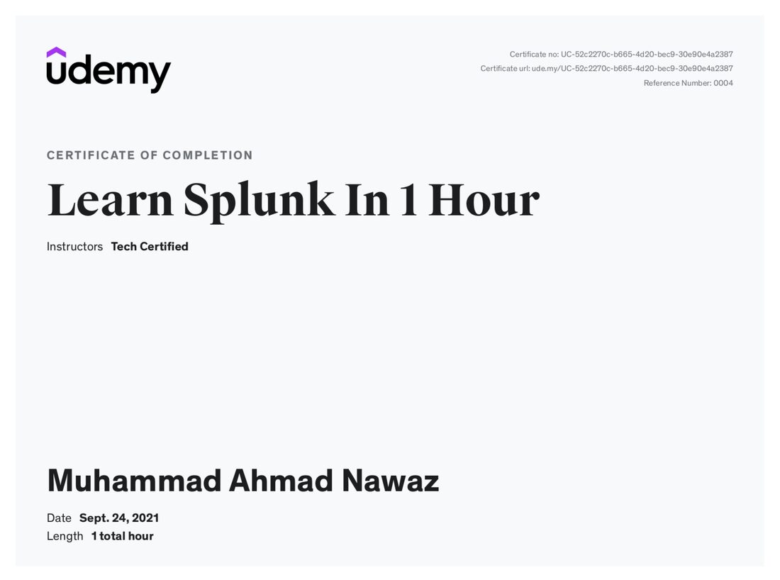 Splunk Certificate